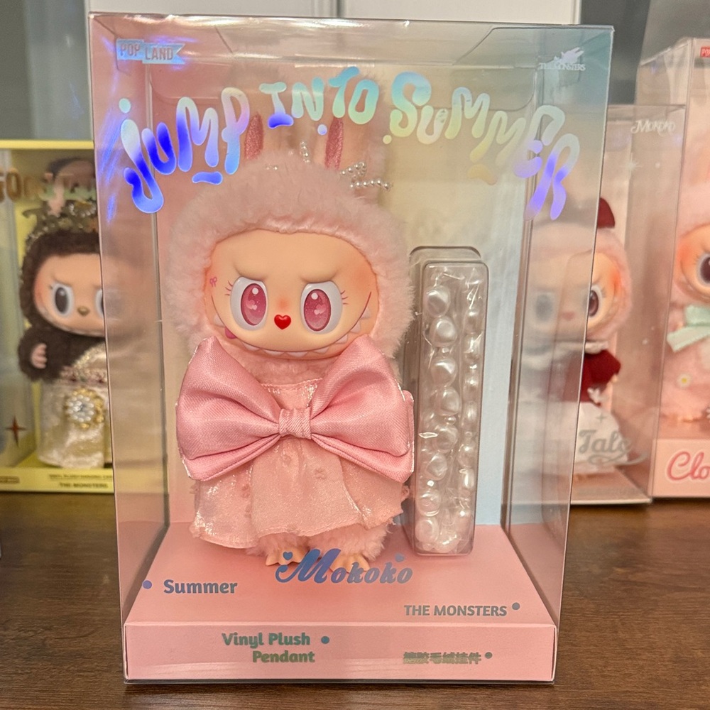 Mokoko Jump into Summer Vinyl Plush Pendant - Pink
